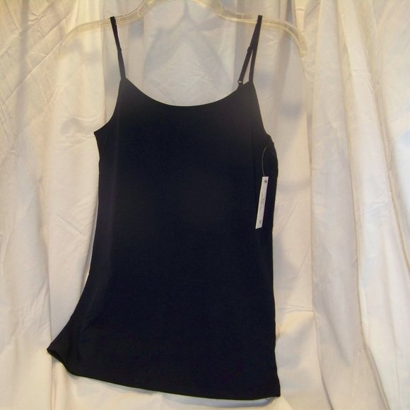 Time and Tru Women's Extra Small (0) Dark Blue Adjust Strap Cotton Blend Cami - Picture 1 of 6